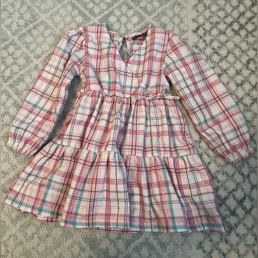 Vince Camuto Plaid Long Sleeve Dress Size 3T
